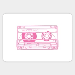 Cassette Tape ( Blush Red Lines) Analog / Music Magnet